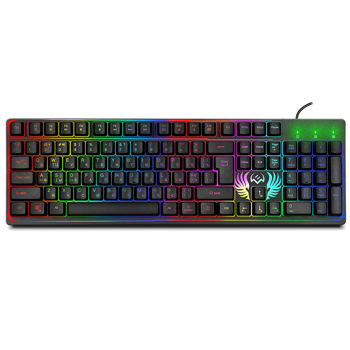 Tastatura gaming SVEN KB-G8000 Gaming Keyboard, membrane with tactile feedback,105 keys, 20 Fn-keys, Backlight,  Rus, 1.8m, USB, Рус/Укр/Eng, Black (tastatura/клавиатура)