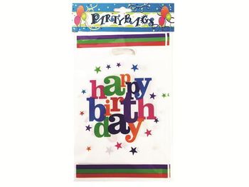 Set pungi Happy Birthday 10buc, 25X16cm 