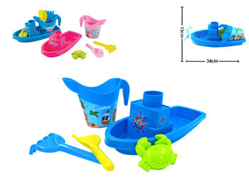 Набор игрушек для песка в лодке 5ед, 32X15cm 