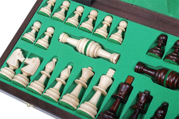 Шахматы деревянные 42x21x5 см, 1.2 кг, высота короля 8 см Olympic CH122 (8589) 