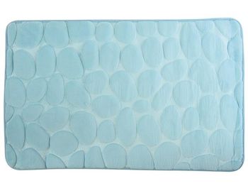 Covoras pentru baie 40X60cm MSV Pebble albastru, microfibra 