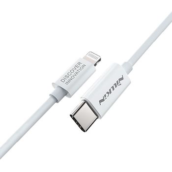 Type-C to Lightning Cable Nilkin, PD Superspeed, MFI, 1M, White 