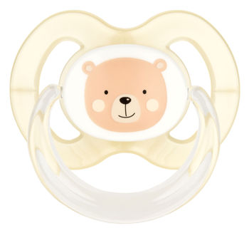 "Baby-Nova" Ортодонтическая пустышка, с кольцом, от 6 месяцев, Силикон, без BPA, 2 шт. со стерилизационной коробкой (20005) 
