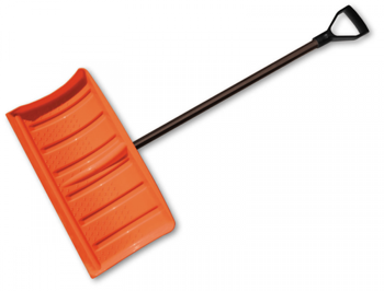 купить Лопата для снега пластиковая 55 см (оранжевая) с черенком металлическим KT-CXG811  BRADAS в Кишинёве 