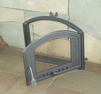 Дверца чугунная со стеклом правая DCHS4 
