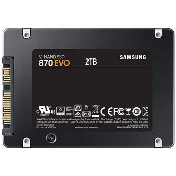 Внутрений высокоскоростной накопитель 2TB SSD 2.5 Samsung 870 EVO MZ-77E2T0B/EU, Read 560MB/s, Write 530MB/s, SATA III 6.0Gbps (solid state drive intern SSD/Внутрений высокоскоростной накопитель SSD)