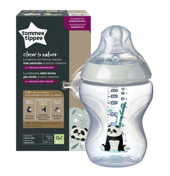 Biberon decorat cu panda Tommee Tippee (0+ luni), băiețel, 260ml, 1 buc. 