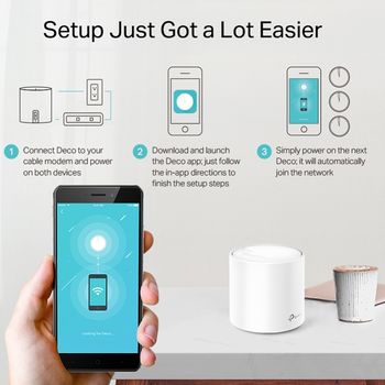 Whole-Home Mesh Dual Band Wi-Fi AX System TP-LINK, "Deco X20(2-pack)", 1800Mbps, MU-MIMO, Gbit Ports 