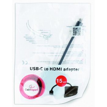 Adapter  Type-C to HDMI socket 0.15m Cablexpert, Supports max.4K*2K resolution (30MHz) A-CM-HDMIF-01 