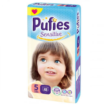 купить Pufies подгузники Sensitive 5, 11-20кг. 48 шт в Кишинёве 