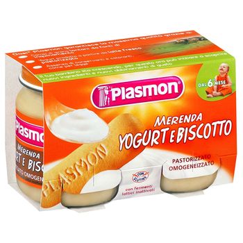 cumpără Plasmon Piure din iaurt cu biscuiti, +6luni, 2x120 g în Chișinău 