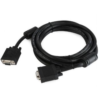 Cable VGA Premium Extension  3.0m, HD15M/HD15F Black, Cablexpert, w/2*ferrite core, CC-PPVGAX-10-B 