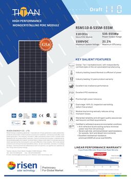 Panou solar Risen RSM110-8-535M 