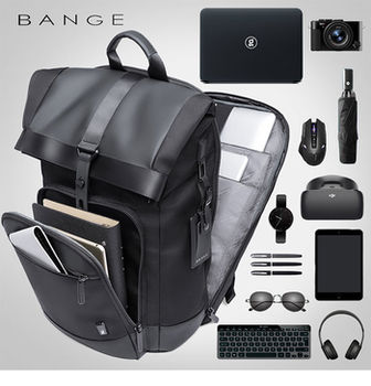cumpără Rucsac BANGE G66 pentru laptop de până la 15.6 ", impermiabil, negru în Chișinău 