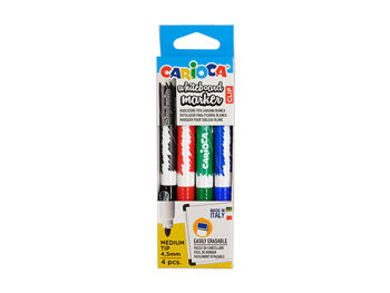 Set markere pentru tabla Carioca WB 4buc, 4.5mm 
