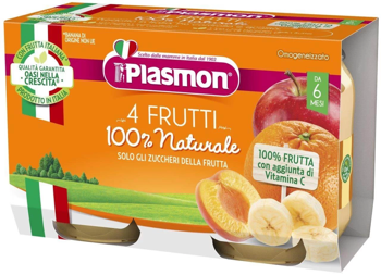 Piure PLASMON mix fructe (6 luni), 2x104 g 