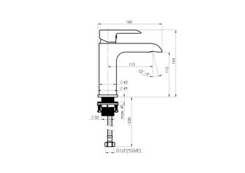 Cмеситель для раковины RUBINETA Ultra-18 (N) (BK) U80068N 