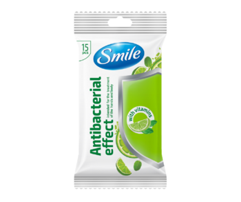 купить Влажные салфетки Smile антибактериальные с витаминами, 15 шт. в Кишинёве 
