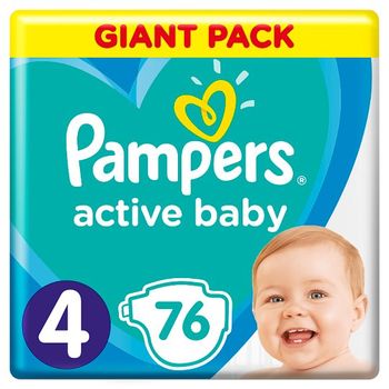 купить Pampers Подгузники Giant Pack 4, 9-16 kг, 76 шт. в Кишинёве 