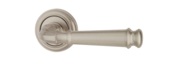Дверная ручка на розетке Montana матовый никель+ накладка WC 