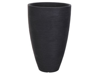 Ghiveci pentru flori din plastic "Vaza" D40cm, H60cm, negru 