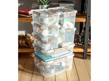 Organizator cu capac cu cleme Bytplast Grand box 6.65l, 29X19X18cm 