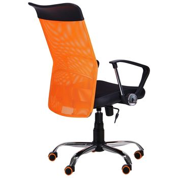 cumpără Scaun Aero CF cromat scaun negru Napoli N-20 cu plasa de culoarea portocalie și inserție neagră în Chișinău 