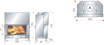 Каминная топка AXIS H1000 