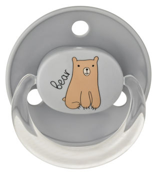 "Baby-Nova" Круглая соска с кольцом, от 0 месяцев, Латекс, без BPA, 2 шт. со стерилизационной коробкой (20008) 