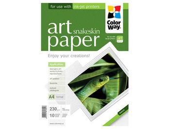 ColorWay Art Snakeskin Glossy Finne Photo Paper, 230g/m2, A4, 10pack