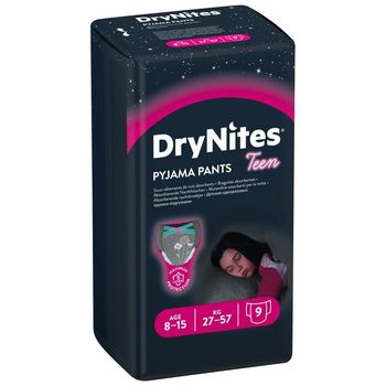 Scutece-chiloţel Huggies DryNites 8-15 ani, fetiţă, 27-57  kg, 9 buc. 