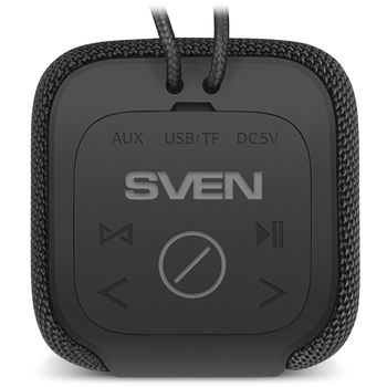 Speakers SVEN "PS-205" Black 12W, Waterproof (IPx6), TWS, Bluetooth, FM, USB, microSD, 1500mA*h 