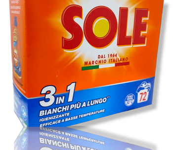 SOLE Sole 3 in1 порошок для стирки, 72 стирки 