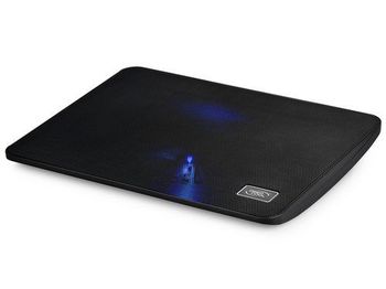 купить DEEPCOOL "WIND PAL MINI", Notebook Cooling Pad up to 15.6", 1 fan - 140mm Blue LED, 1000rpm, <21.6 dBA, 46.1CFM, Slim design, Metal Mesh Panel, Black в Кишинёве 