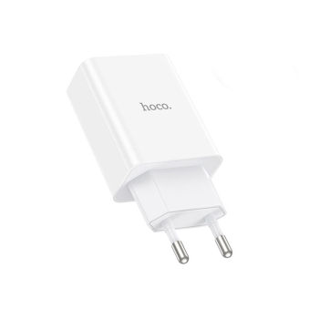 Зарядное устройство Hoco C99A PD20W+QC3.0 three-port (2C1A) charger (EU) , Output 2xType-C & 1xUSB, white 767554