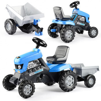 Tractor cu pedale Turbo (albastru) 
