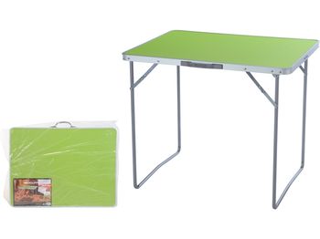 Стол раскладной 80X60X4.5cm, зеленый, чемодан, металл/пласт 
