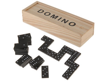 Игра настольная "Домино" в деревянной коробке 