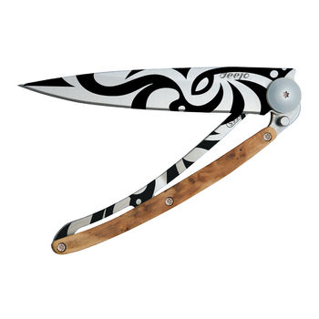 купить Нож Deejo Tattoo 37g, Juniper wood, Tribal, 1CB020 в Кишинёве 