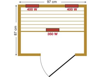 Sauna cu infrarosu "Mariana 2" 3EXX0506 (la comanda) 