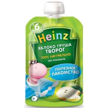 купить Heinz пюре яблоко, груша и творог, 6+мес. 90г в Кишинёве 