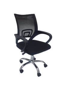 Fotoliu birou 6386 plasa negru 