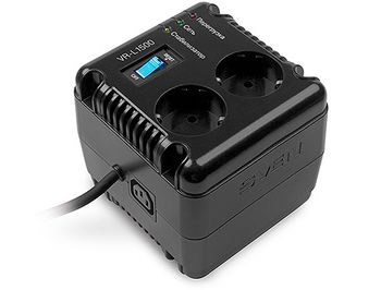 SVEN Automatic Voltage Regulator VR-L1500, 1500VA/500W, Input 184~285V, Output 230V -14/+10%, 1 socket (stabilizator de tensiune/стабилизатор напряжения)