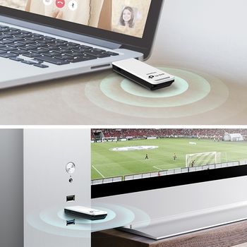 USB2.0 Wireless N LAN Adapter TP-LINK "TL-WN821N", 300Mbps 