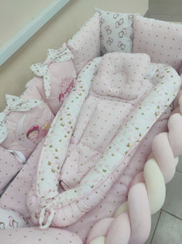 Комплект постельного белья в кроватку Pampy розвый + Babynest 