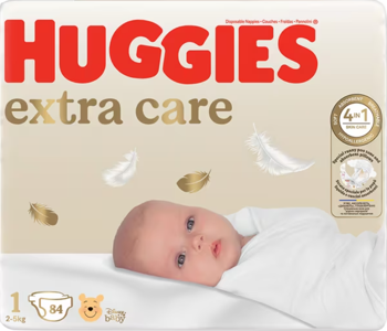 Scutece Huggies Extra Care Mega 1 (2-5 kg), 84 buc 