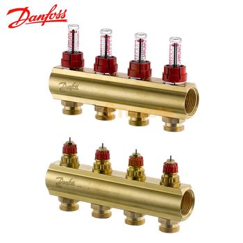 Коллектор Danfoss FHF 4+4 с ротаметрами 