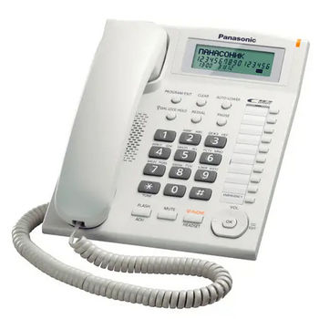 Telephone Panasonic KX-TS2388UAW, White, LCD, AOH, Caller ID, Sp-phone 