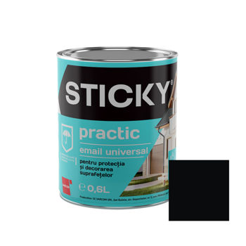 STICKY PRACTIC Эмаль Алкидная Чёрная 0,6 л 