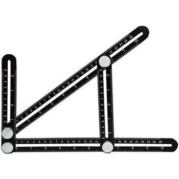 Riglă Topmaster TM-281207 линейка 25см, сегментированная, 4 разными углами, алюминий